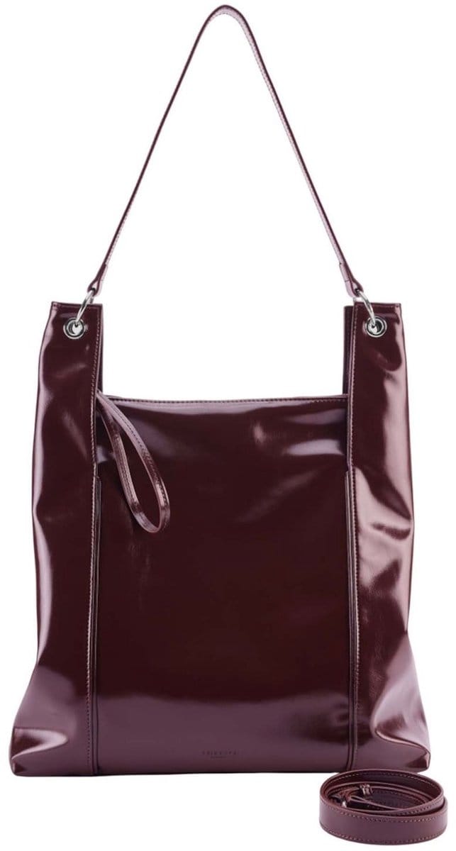 SEIDENFELT MANUFAKTUR schoudertas Delary Hobo Bag Deep Red donkerrood