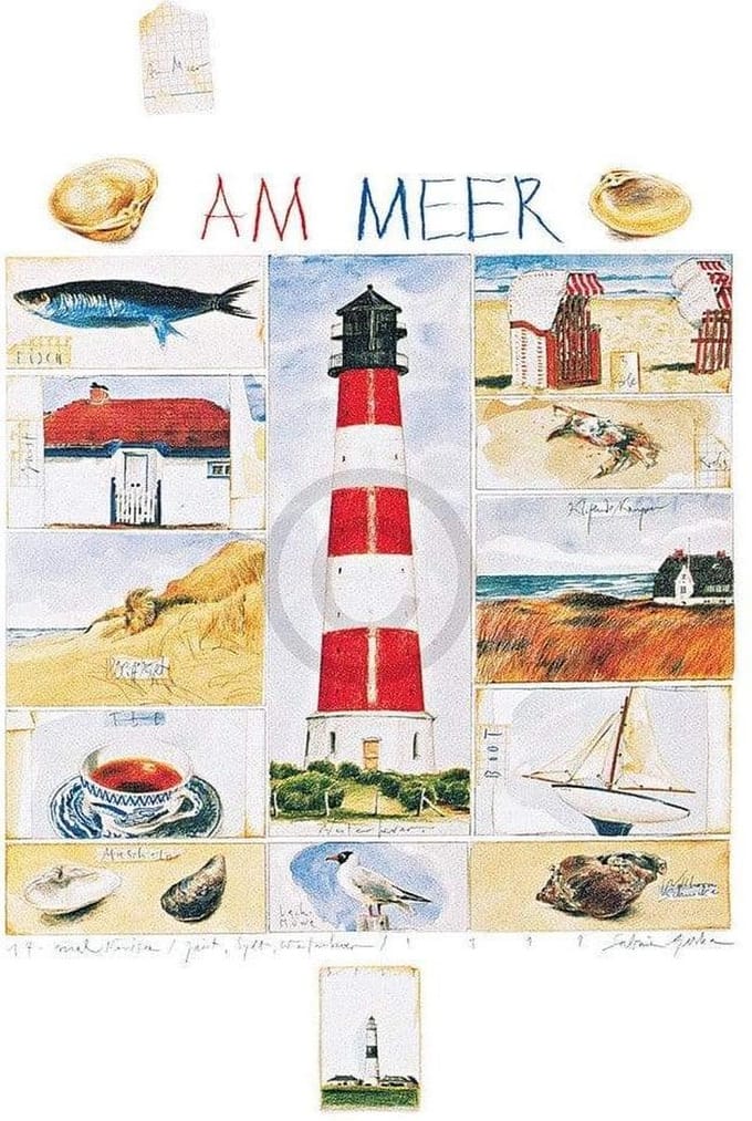 Kunstdruk Sabine Gerke - Nordsee 50x70cm