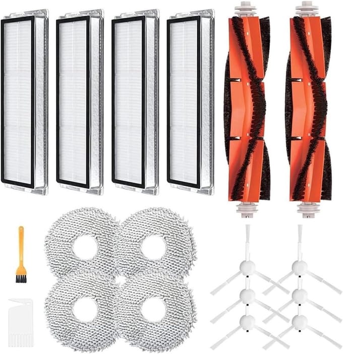 Robotstofzuiger Onderdelen - Schoonmaak Kit - Robot Onderhoud - Perfecte Compatibiliteit - Standaard Maat - Wit
