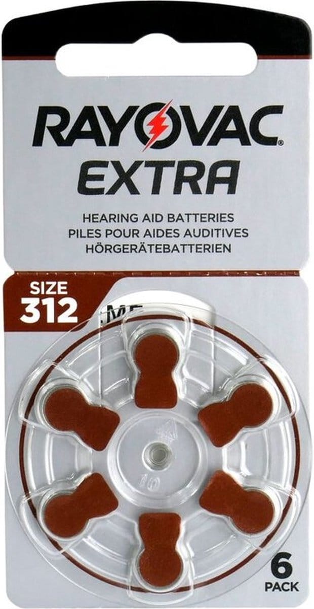 Rayovac 312 extra advanced - 6 stuks