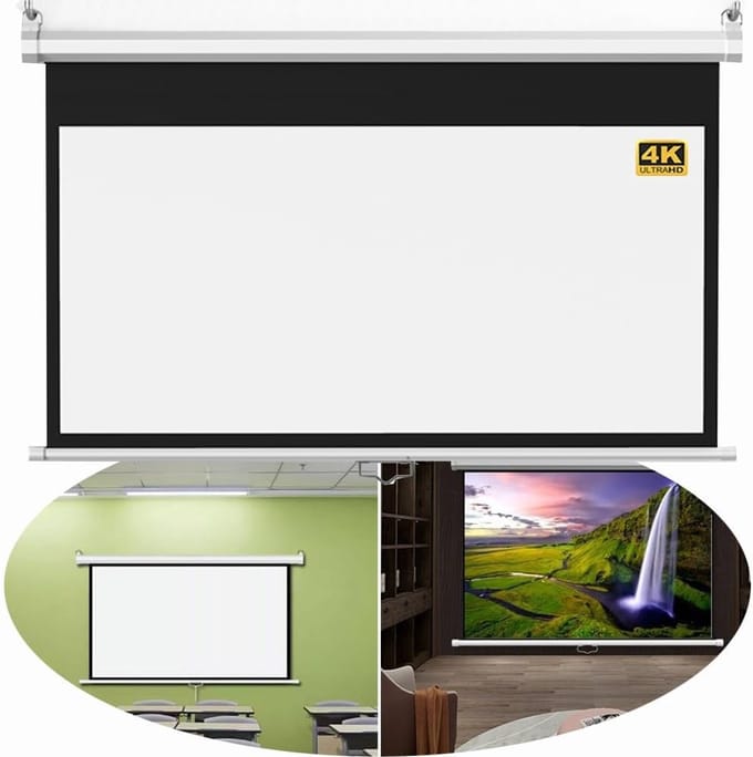 Projectiescherm - Filmscherm - Thuisbioscoop - Automatisch vergrendelend - 60 inch 16:9 - Wit