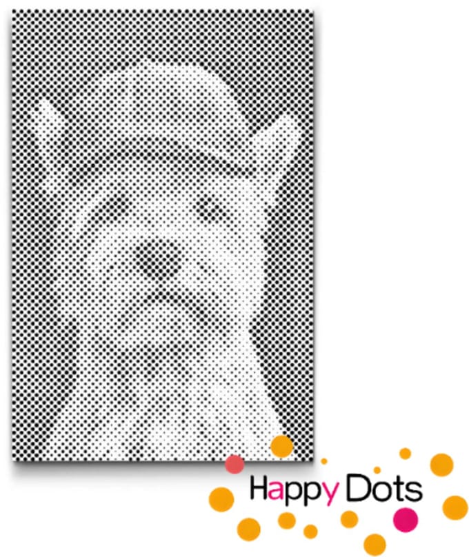 HappyDots DOT Painting Honden 18 - Stippelschilderij 20x30cm