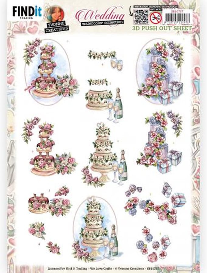 3D Push-Out - Yvonne Creations - Wedding - Wedding Cakes