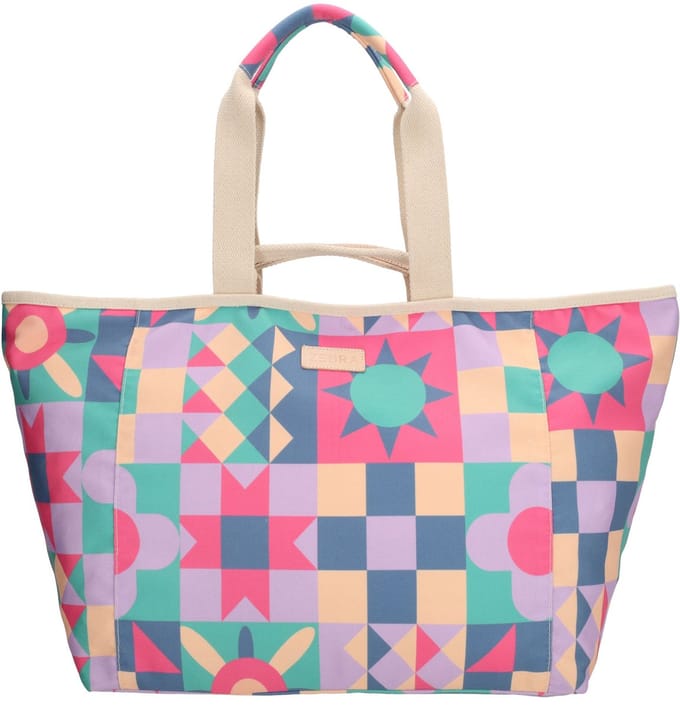 Zebra Trends Richelle Strandtas - Ritssluiting - Schoudertas - Ritsvak - Shopper - Zomertas - Beach - Multi