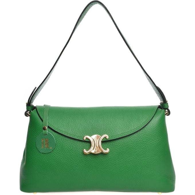 Anna Luchini Groen Rundleer Tas