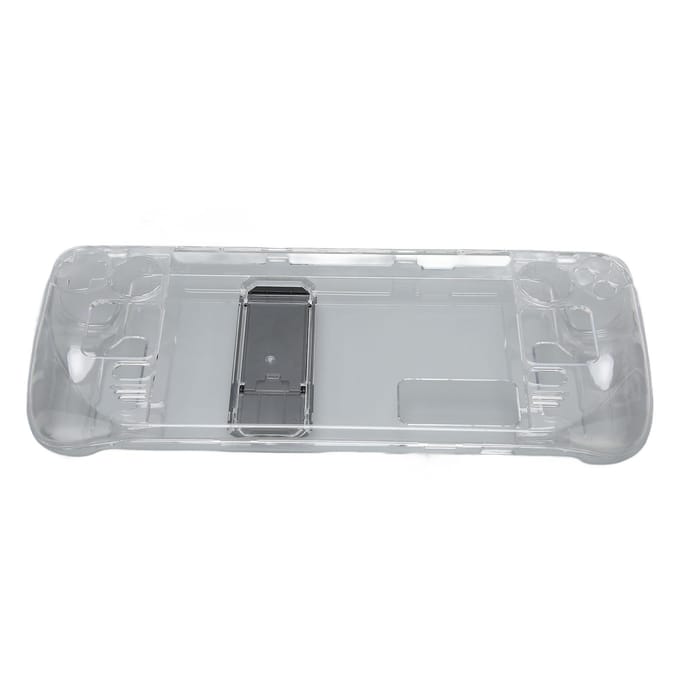 Transparante Case met Kickstand voor Steam Deck Transparant Schokabsorberend Anti-slip Hard PC Beschermend gray