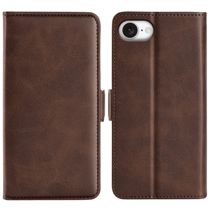 Comfycase Apple iPhone 16e/17e Bookcase Hoesje Bruin