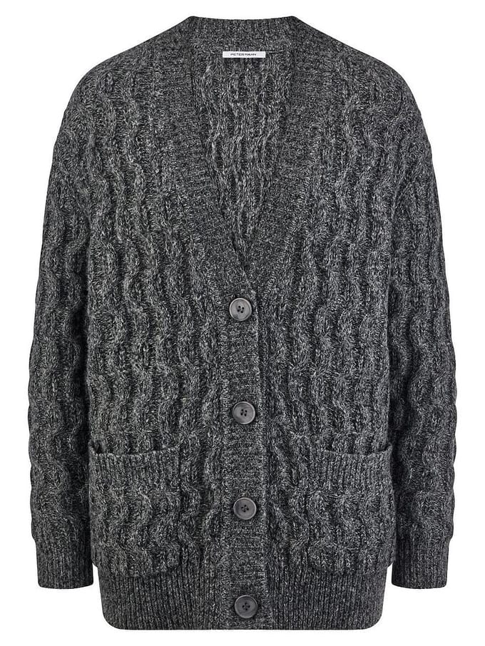 Vest in trendy oversized stijl Van Peter Hahn grijs