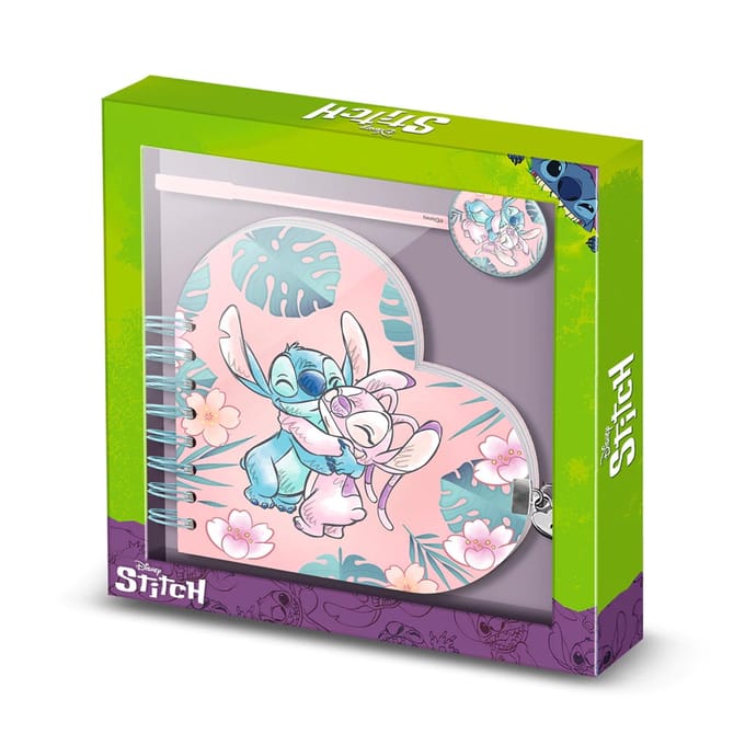 Karactermania - Lilo en Stitch - Roze Dagboek en Mode Pen - Lilo en Stitch - Stitch & Engel - Disney
