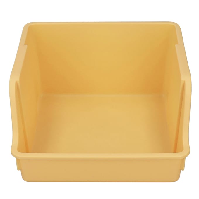 Support de Rangement de Livres de Bureau Conception de Poignée PP Ouverture Large en Forme de U Grande Capacité Livre de Bureau orange