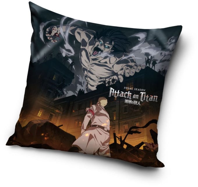 Attack on Titan Final fluwelen kussenhoes 40x40 cm