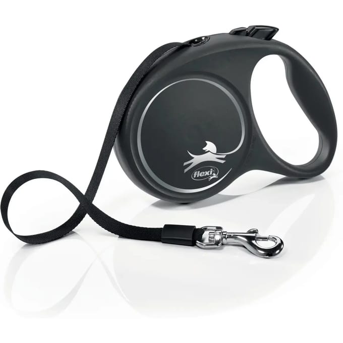 Flexi Black Design - Rollijn Hondenriem - L - 5 Meter - Grote en Actieve Honden
