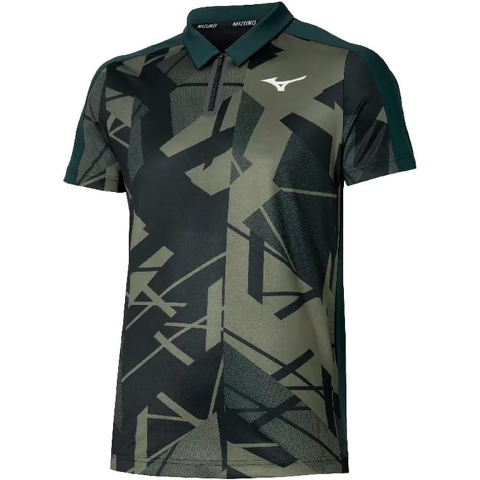 Mizuno Daybreakers Shadow Polo Heren-Zwart,Groen