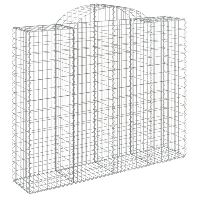vidaXL - Schanskorven - 7 - st - gewelfd - 200x50x160/180 - cm - ijzer
