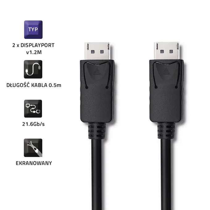 Qoltec DisplayPort v1.2 mannelijk |   DisplayPort v1.2 mannelijk |   5K |   0,5m