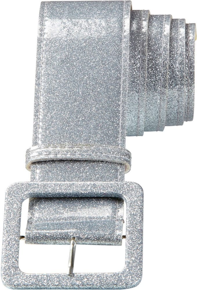 Dikke Zilveren Glitter Riem Disco Jaren 80 120cm