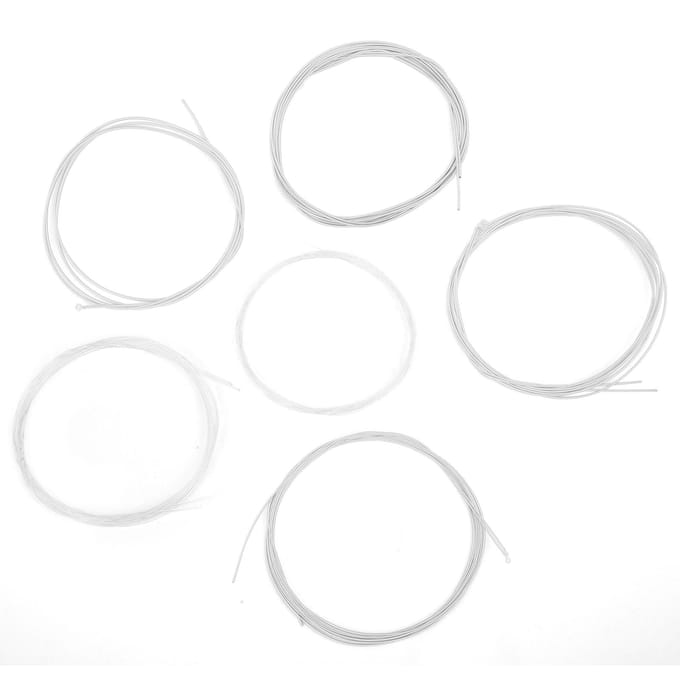 6 STUKS Oud Snaren Set 1G 2D 3A 4E 5B 6F Nylon Verzilverd Koperlegering Vervanging white