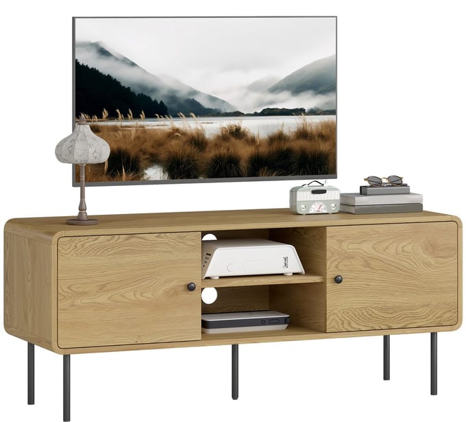 HOMCOM TV-meubel - Spaanplaat - 120x40x50cm - Eikenhout