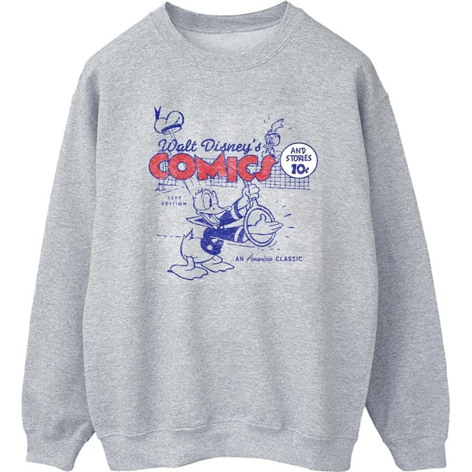 Disney Heren Donald Duck Comics Sweatshirt (Sportgrijs)