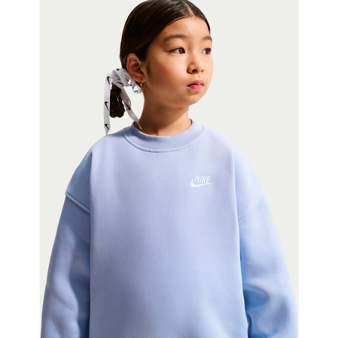 Nike Sportswear Club Fleece Oversized Crew Sweatshirt Kinderen-blaugrau