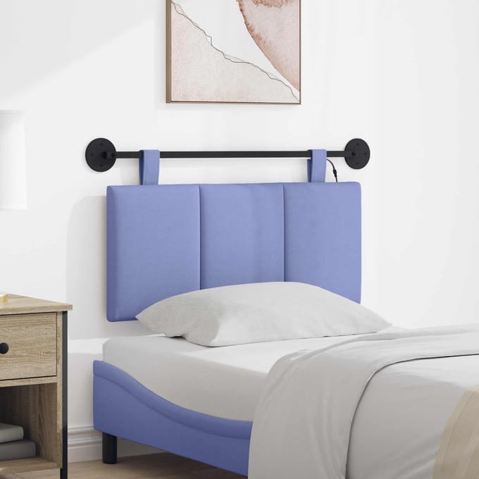 vidaXL - Hangend - hoofdbord - Jeans - Blauw - Fluweel