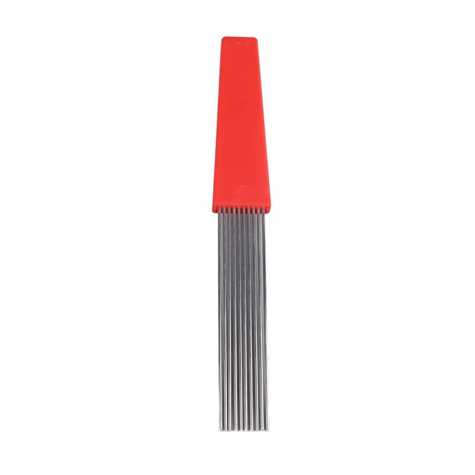 Guiro Borstel Schraper Roestvrij Staal Multifunctioneel Hand Percussie Instrument Schraper voor Feest red