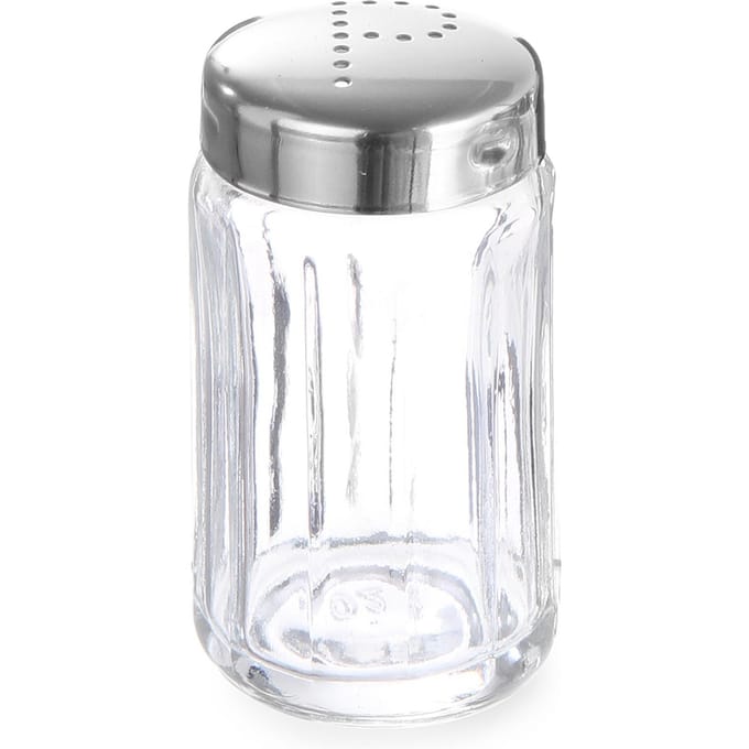 HENDI Peperstrooier set – glas en roestvrij staal – vaatwasmachinebestendig – 6 stuks