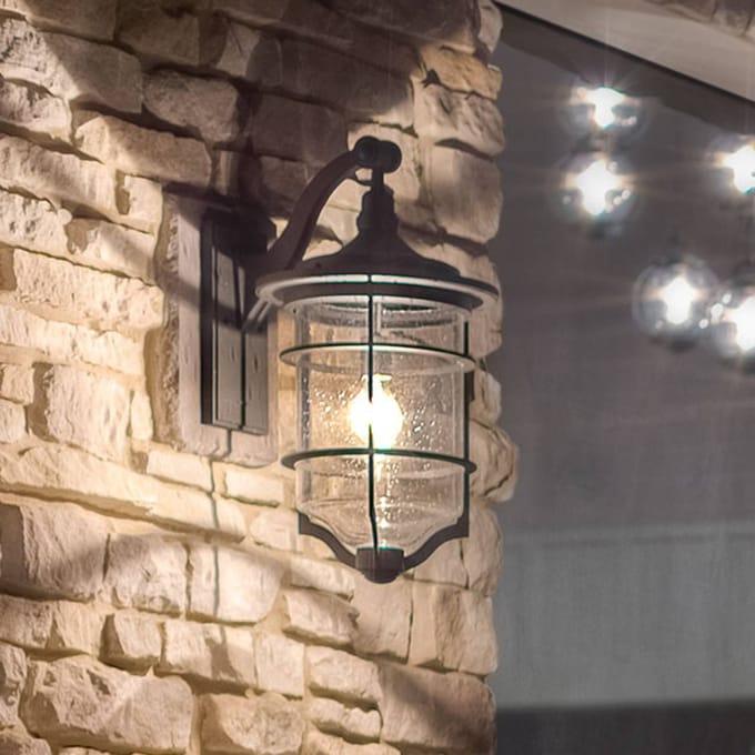 Kichler LED Wand Buitenlamp Royal Marine | 1X E27 Max 60W | IP44 | Dimbaar | Distressed Black
