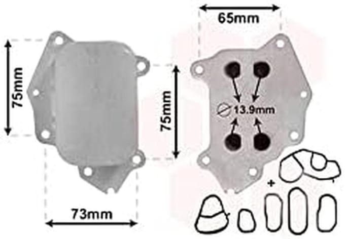 Olieradiator voor Citroen C4 1.6HDi Motor (DV6ATED4)