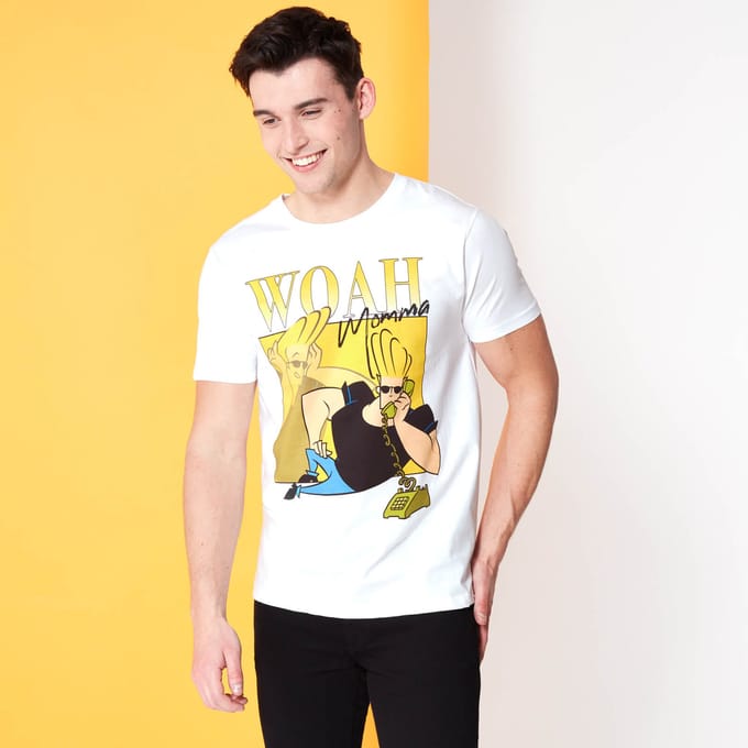 Cartoon Network Spin-Off Johnny Bravo 90s Photoshoot t-shirt - Wit - L