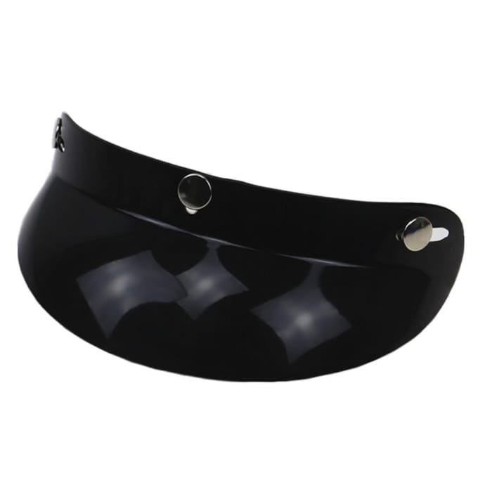 Universele zwarte 3-snap motorhelm pieklens open zonnescherm vizierscherm white