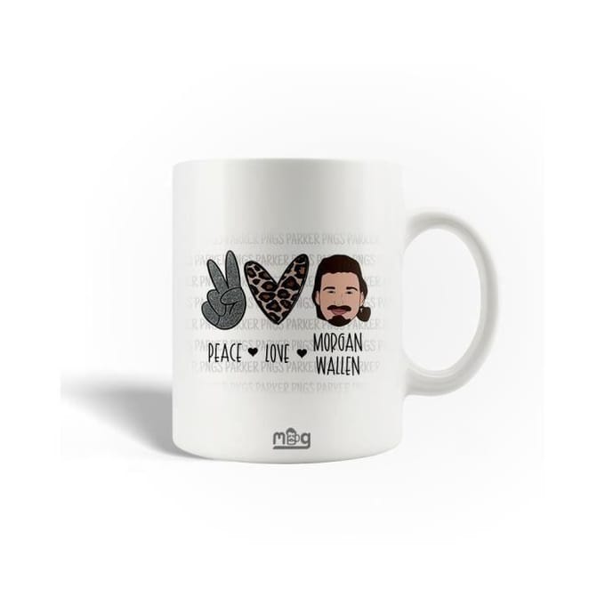 Mug en Céramique - MANIACASE - Morgan Wallen - 30cl - Compatible Lave-Vaisselle - Blanc