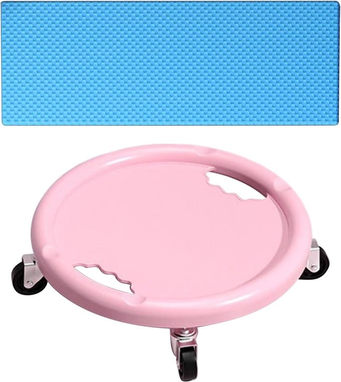 Buikrolwiel - Buikspiertrainer - Core Training - 360 Graden Draaibaar - 318 cm - Roze