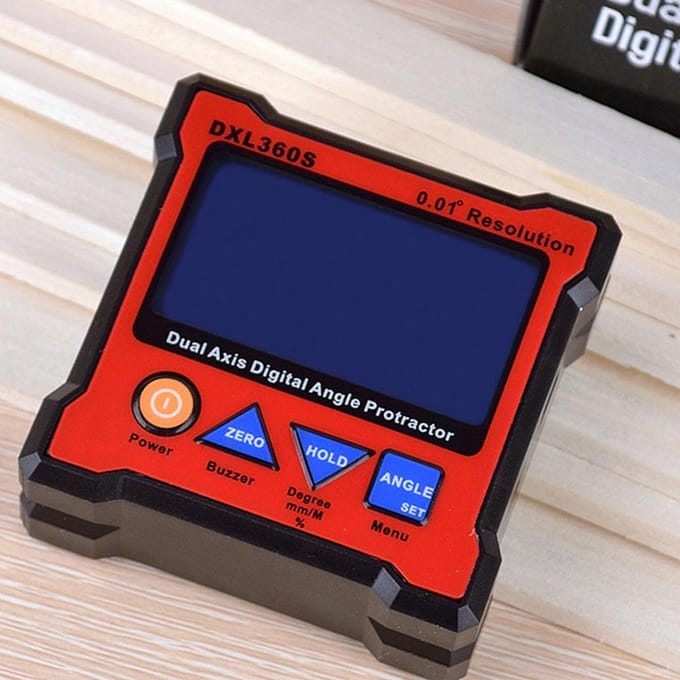 DXL360S Digitale Hoekmeter met Dubbele As en 5-Zijdige Magnetische Basis Hoge-precisie Dubbele-as glossy PET + spray PEI gray