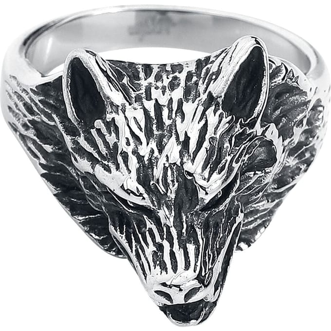 etNox hard and heavy - Gothic Ring - Wolf Packs - zilverkleurig