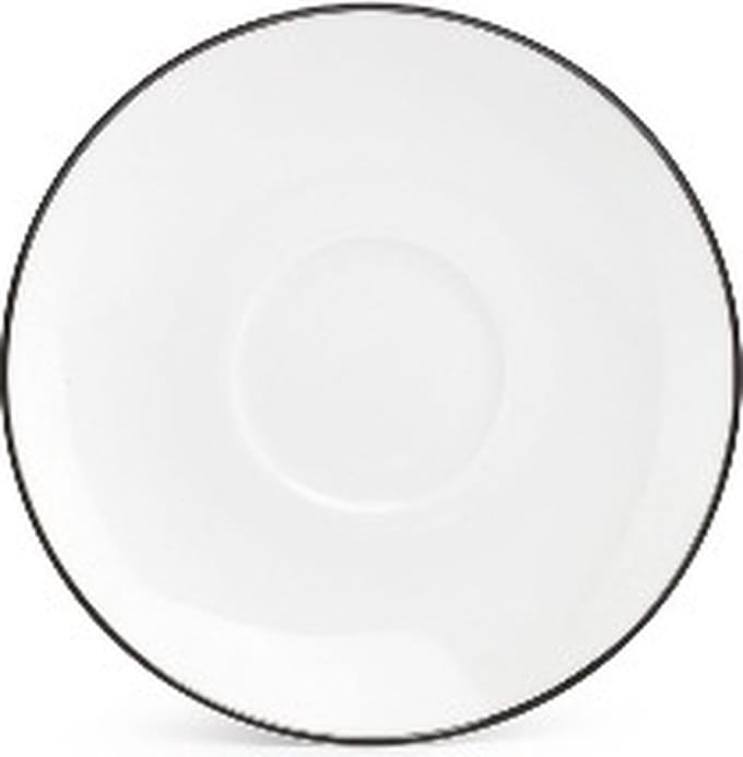 BonBistro Schotel 14,5cm black rim Basic White (Set van 6)