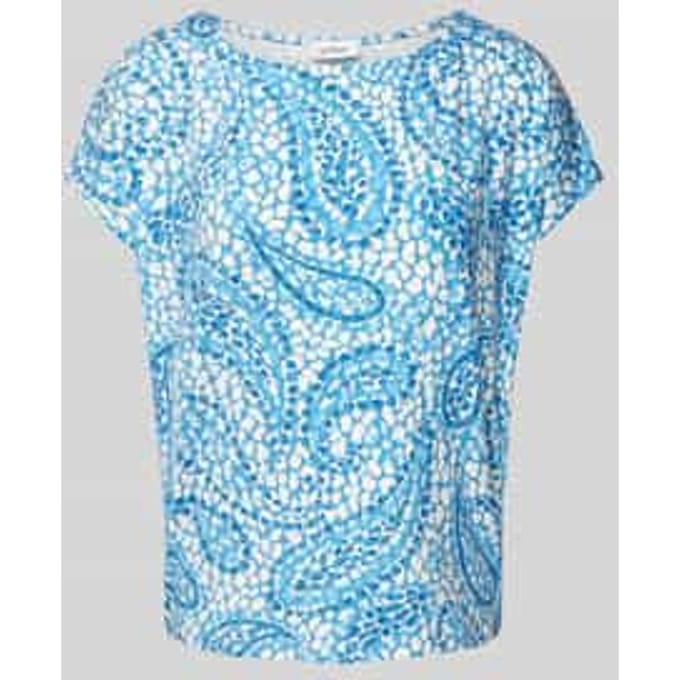 Relaxed fit T-shirt van viscosemix met extra brede schouders