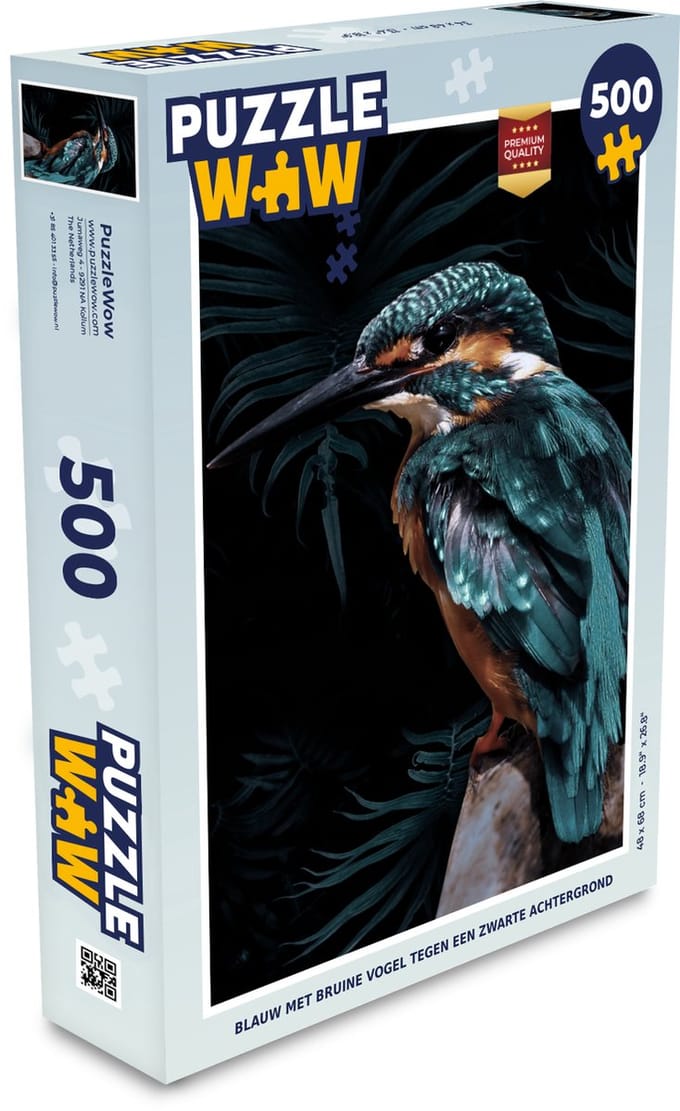 Puzzel IJsvogel - Blauw - Planten - Legpuzzel - Puzzel 500 stukjes