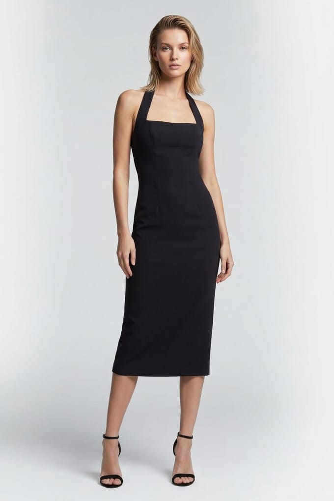 Odd Muse Halter Midi Dress Navy Größe: XL | Midikleider Outlet | Damen | Blau