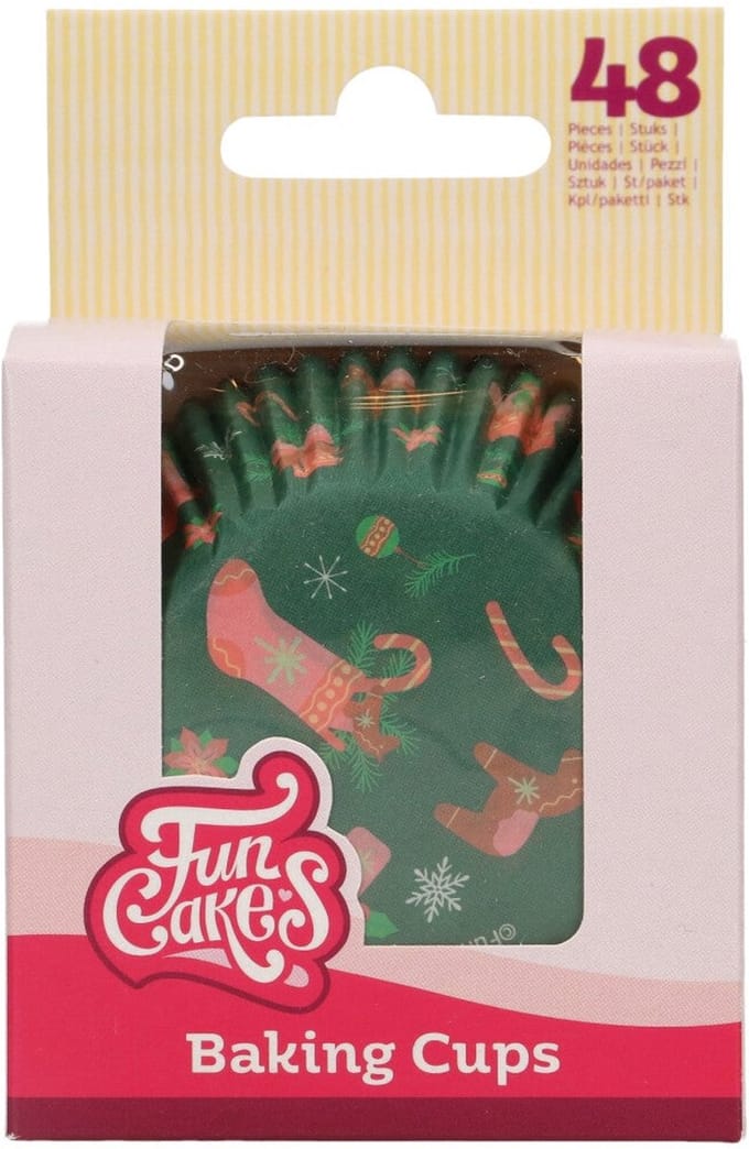 FunCakes Baking Cups - Kerst - 48 Stuks - Cupcake Vormpjes Papier