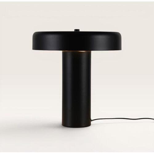 LUSENZ Arcene - Retro Zwarte Tafellamp Metaal 30 cm - Dressoir lamp - E14 fitting - Mat - Gecoat metaal - Met aan/uit-schakelaar