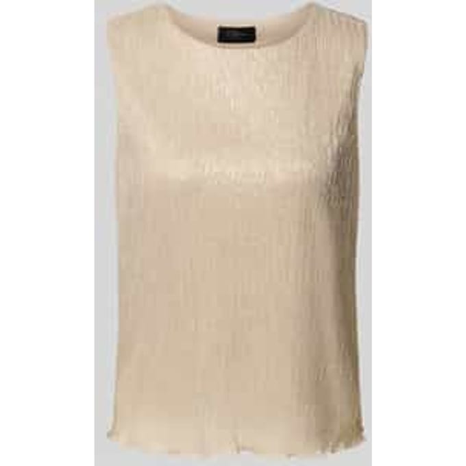 Loose fit plissétop met effectgaren