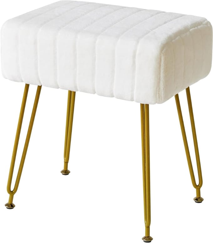 MRKK® Make up Stoel - Kaptafel Kruk - Visagie - Wit