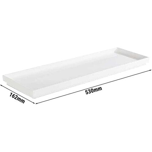 GGM Gastro (6 Stück) GN-Tablett 2/4 - ASIA PLUS - Melamin - Höhe: 30mm - Weiß