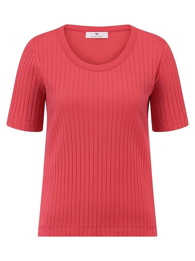 Shirt ronde hals Van Peter Hahn rood