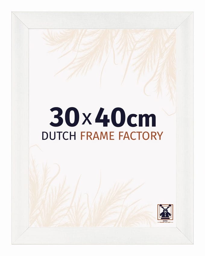 Fotolijst 30x40 cm - MDF - Wit Geveegd - Praag