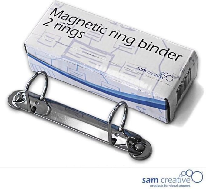 Sam Creative - Whiteboard Magnetische Ringband 2 D-ringen A5 - Whiteboard Magneten