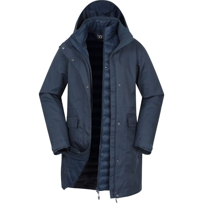 Mountain Warehouse Dames 3-in-1 Waterdichte Jas (Blauw)