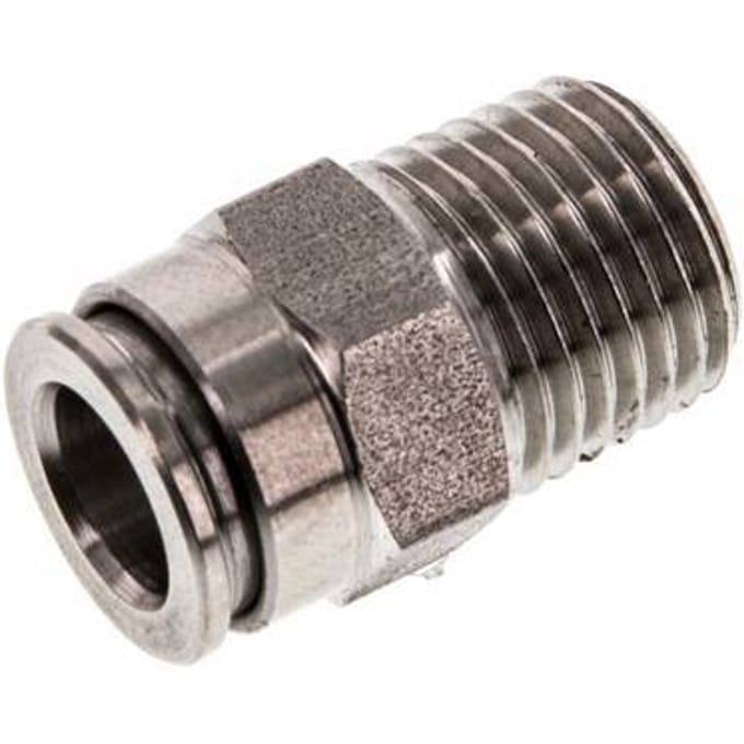 8mm x R1/4'' RVS Insteekfitting Buitendraad FKM