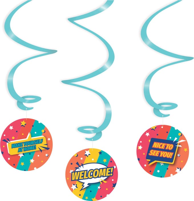Swirl decorations - Welcome